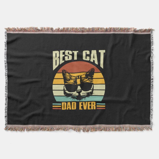 Cobertor Grandfather Quotes | Best Cat Dad Ever (Frente)