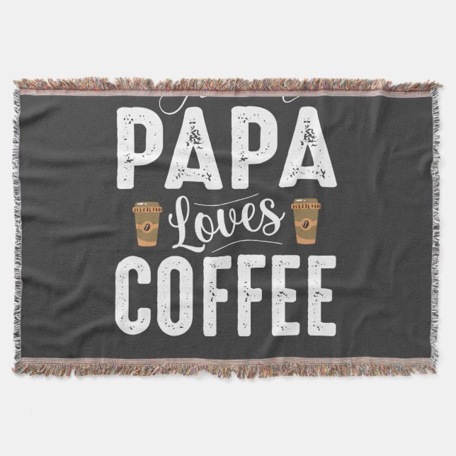 Cobertor Grandpa Loves His Coffee (Frente)