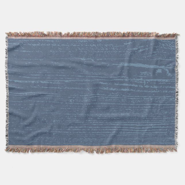 Cobertor Grãos de Madeira Azul Elegante (Frente)
