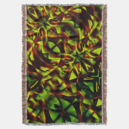 Cobertor Gravatas deformadas de fitas verdes queimadas