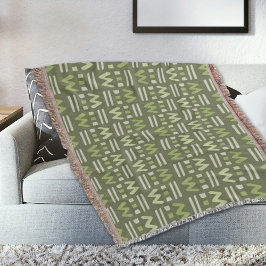 Cobertor Green Memphis Pattern Throw Blanket