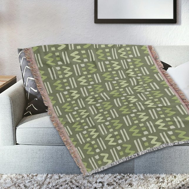 Cobertor Green Memphis Pattern Throw Blanket (Criador carregado)