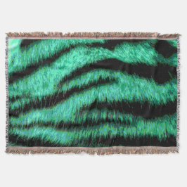 Cobertor Green neon tiger stripes