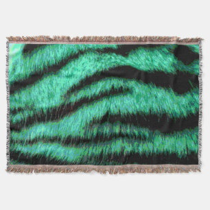 Cobertor Green neon tiger stripes