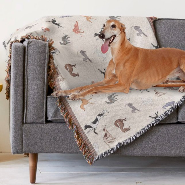 Cobertor Greyhound Love Throw Blanket (Criador carregado)
