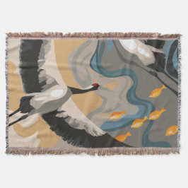 Cobertor Gruas Em Curso Sobre O Rio