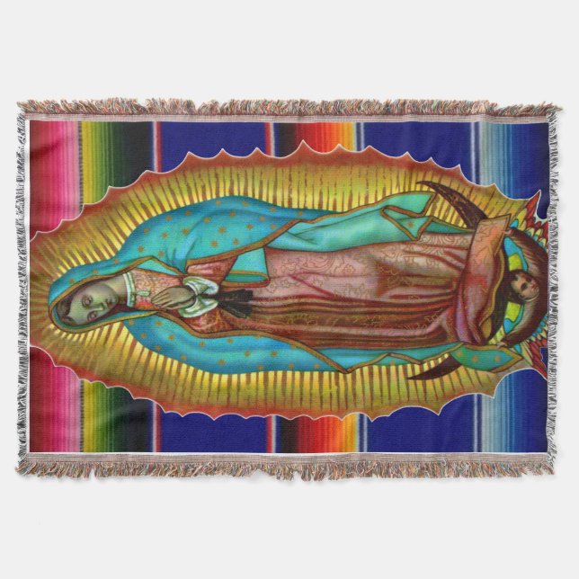 Cobertor Guadalupe Blanket - Virgen de Guadalupe Colcha (Frente)