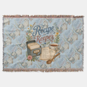 Cobertor Guardião de Receitas Florais Vintage Cottagecore