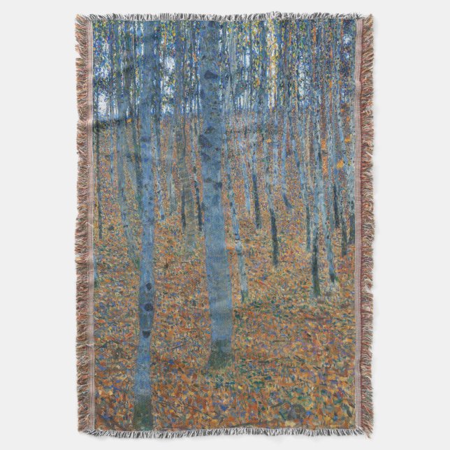 Cobertor Gustav Klimt Beech Tree Grove (Frente Vertical)