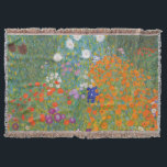 Cobertor Gustav Klimt Flower Garden Cottage Nature<br><div class="desc">Uma bela pintura de jardim - esta é uma pintura clássica de Gustav Klimt,  chamada Jardim de Algodão,  ou Jardim Bauergarten,  1907,  que é um close up de um jardim floral,  uma pintura floral colorida.</div>