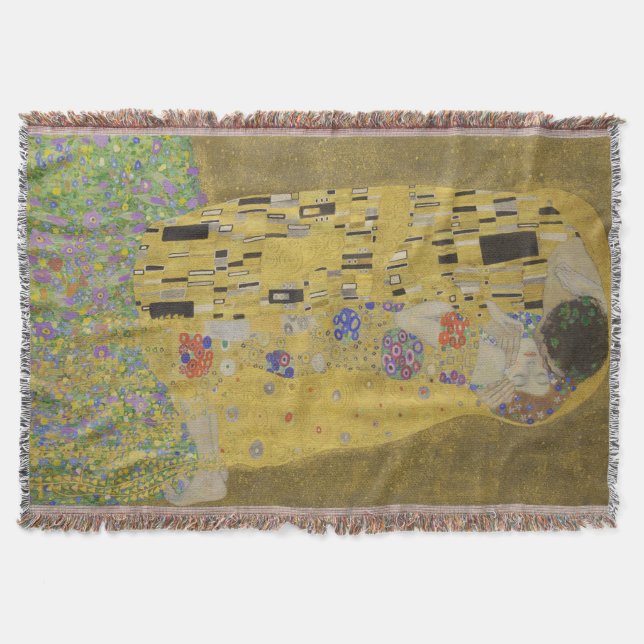 Cobertor Gustav Klimt O Beijo (Frente)