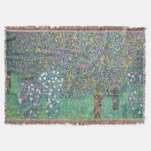 Cobertor Gustav Klimt - Rosebushes debaixo das Árvores