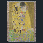 Cobertor Gustav Klimt - The Biss<br><div class="desc">Kuss Beijo/Der - Gustav Klimt em 1907-1908</div>