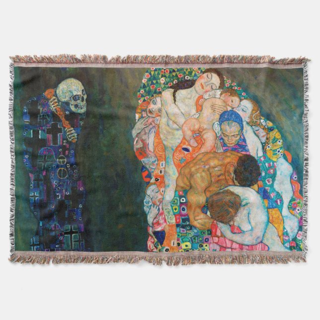 Cobertor Gustav Klimt "Vida e Morte" (Frente)