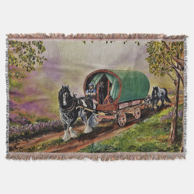 Cobertor Gypsy Vanner cavalo irlandês Caravan (Frente)
