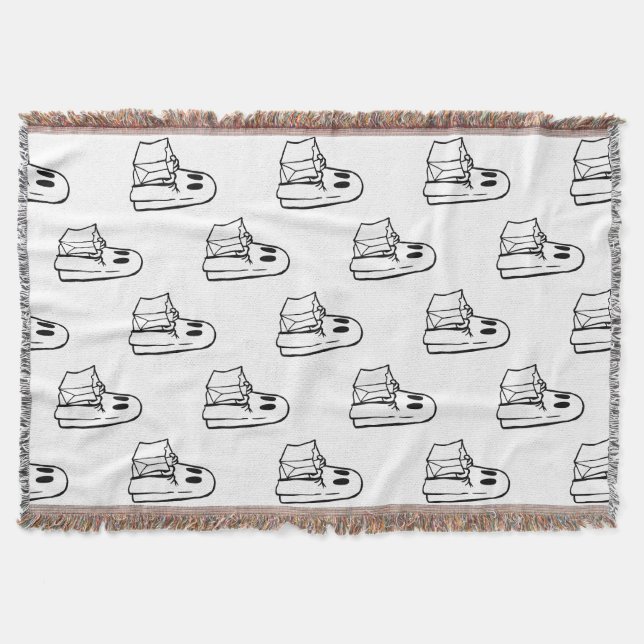 Cobertor Halloween, Branco Fantasma, Truque Ou Tratar, Boo (Frente)