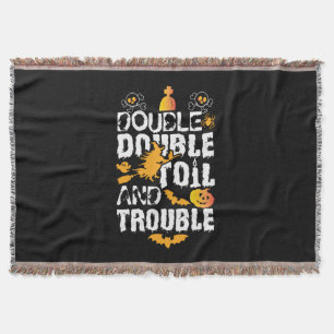 Cobertor Halloween Duplo Óleo E Dificuldade Aniversário