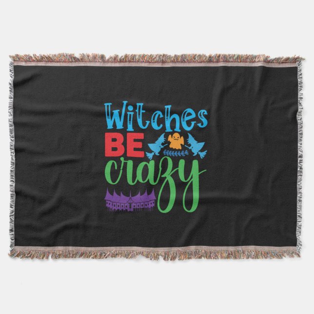 Cobertor Halloween Witch Be Crazy (Frente)