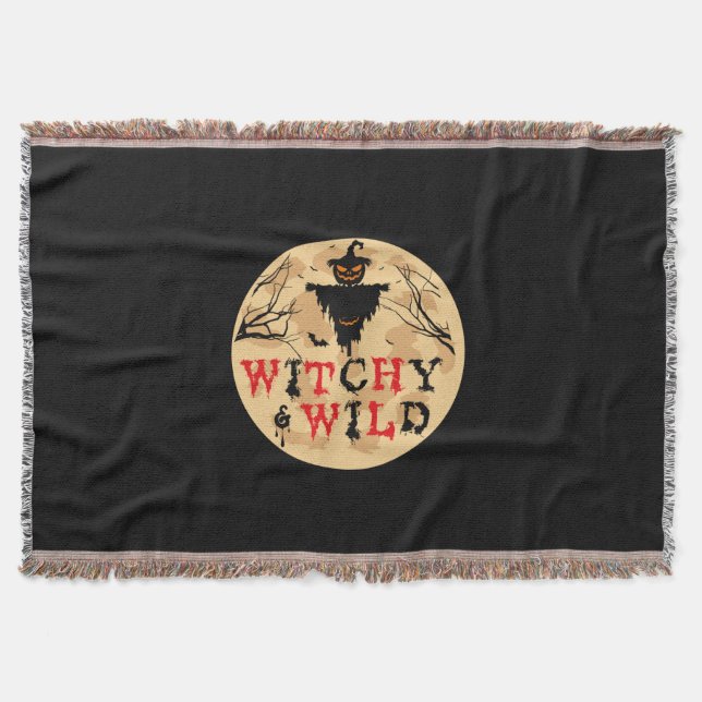 Cobertor Halloween Witchy E Wilthday (Frente)