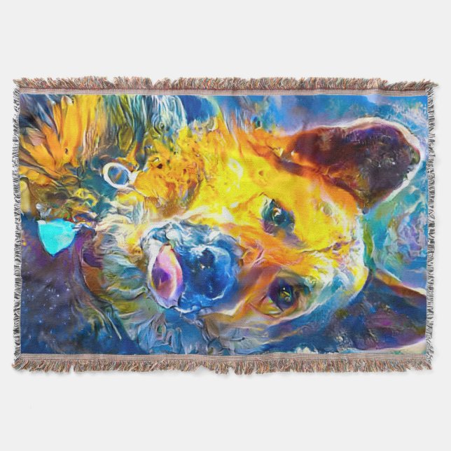 Cobertor Halo: Retrato de um German shepherd (Frente)