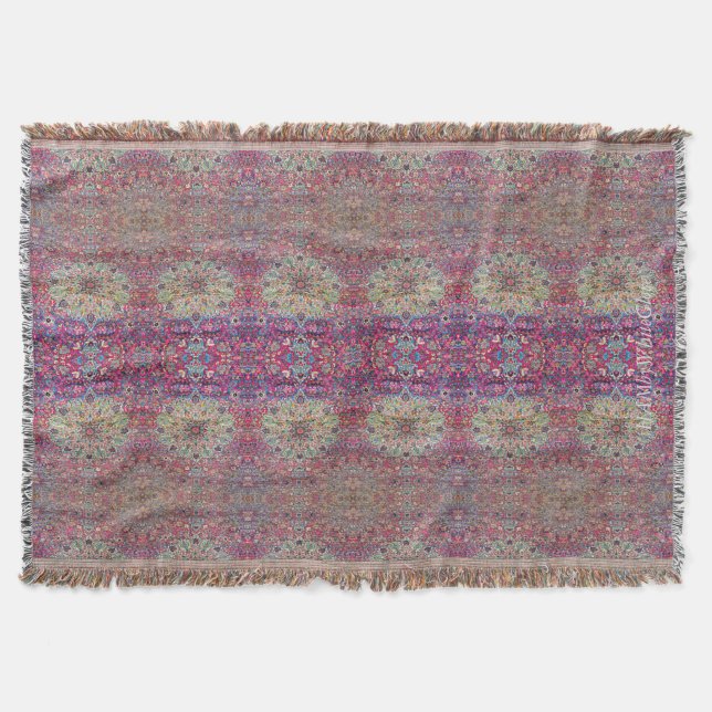Cobertor HAMbyWhiteGlove - Throw Blanket - Persa Rosa (Frente)