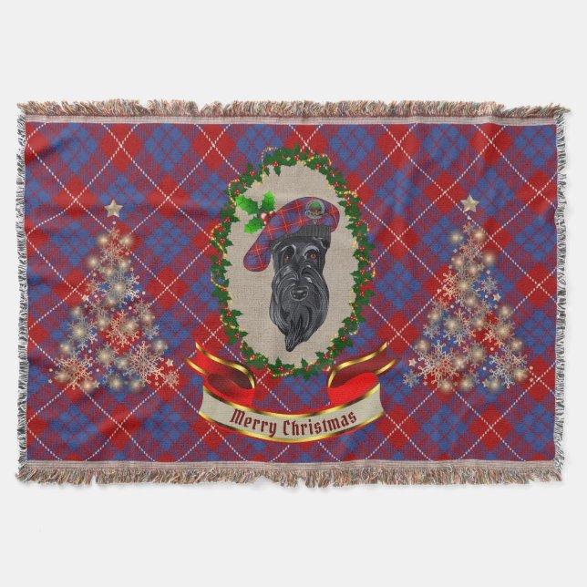 Cobertor Hamilton Scottie Dog Christmas Throw (Frente)