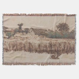 Cobertor Hamlet em um Campo de Trigo | Jean-Francois Millet