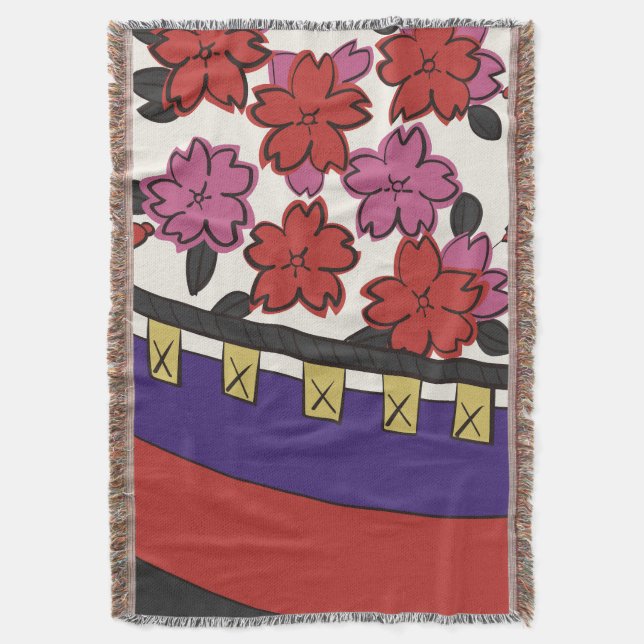 Cobertor Hanafuda "Sakura-ni-maku" (Frente Vertical)