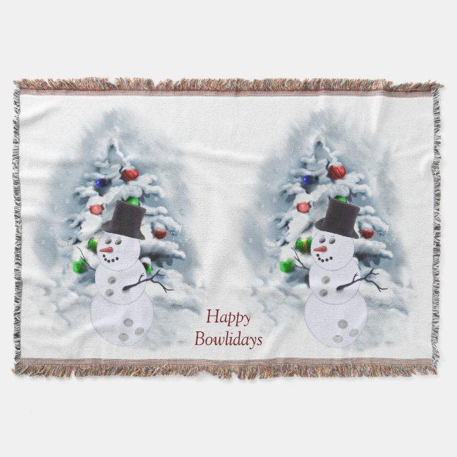 Cobertor Happy Bowlidays Snowman (Frente)