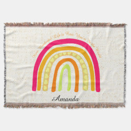 Cobertor Happy 'Now That You're In The World' 