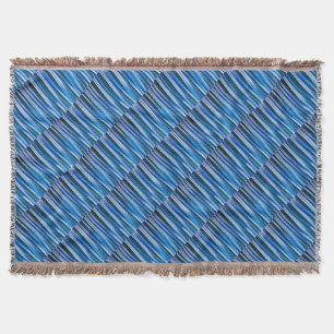 Cobertor Harmonia e Paz Listra Azul Padrão Abstrato