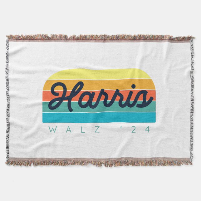 Cobertor Harris Walz 2024 Sunset Modern (Frente)