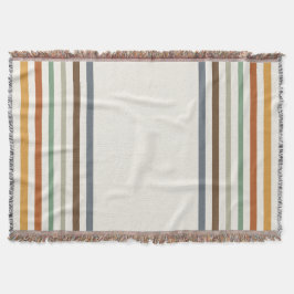 Cobertor Harvest Blessings Striped Throw Blanket | Autumn