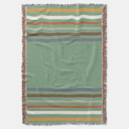 Cobertor Harvest Blessings Striped Throw Blanket | Autumn