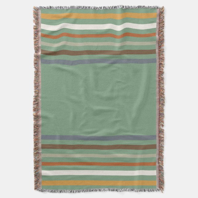 Cobertor Harvest Blessings Striped Throw Blanket | Autumn (Frente Vertical)