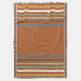 Cobertor Harvest Blessings Striped Throw Blanket | Autumn
