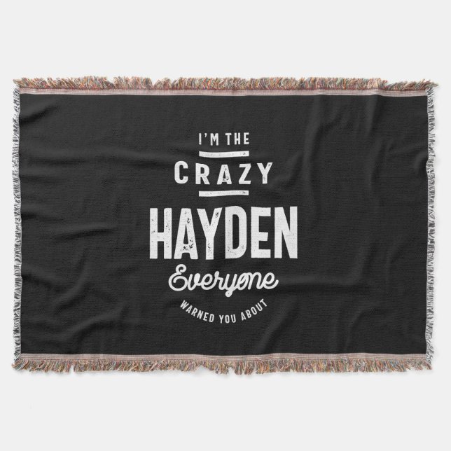 Cobertor Hayden Personalizado Name Birthday Gift (Frente)