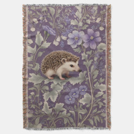 Cobertor Hedgehog Purple William Morris Inspirou Floral
