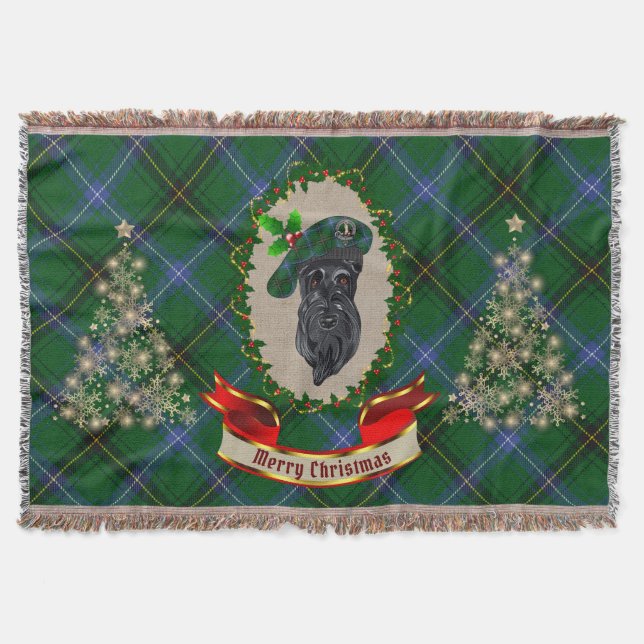 Cobertor Henderson Scottie Dog Christmas Throw (Frente)