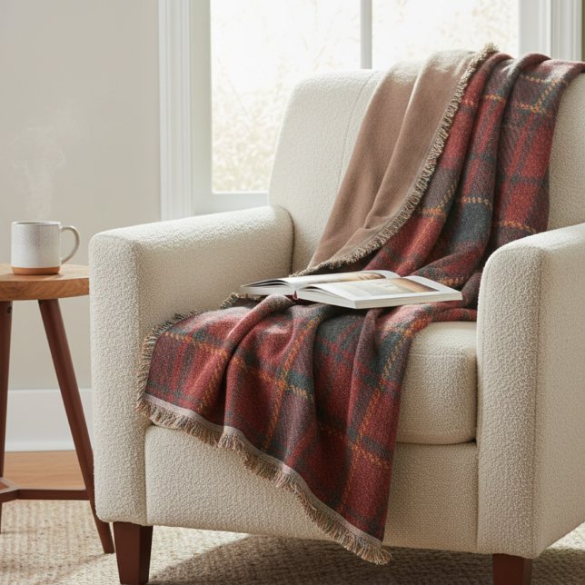 Cobertor Heritage Red Plaid - Warm, Woven Tradition (Criador carregado)