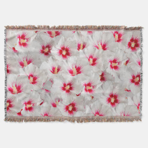 Cobertor Hibiscus - Padrão Chinês de Flor Rosa