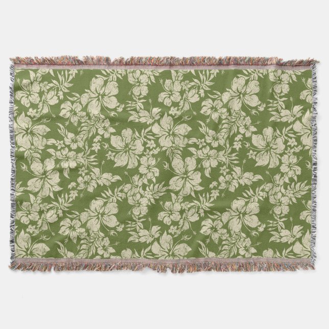 Cobertor Hibiscus Pareau Hawaiian Floral Blanket (Frente)