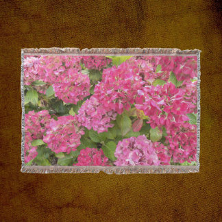 Cobertor Hidrangea Blooms Rosa Floral
