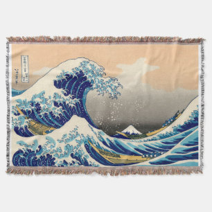 Cobertor Hiroshige a grande onda fora de Kanagawa