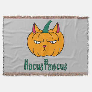 Cobertor Hocus pawcus Halloween abóbora gengibre magia