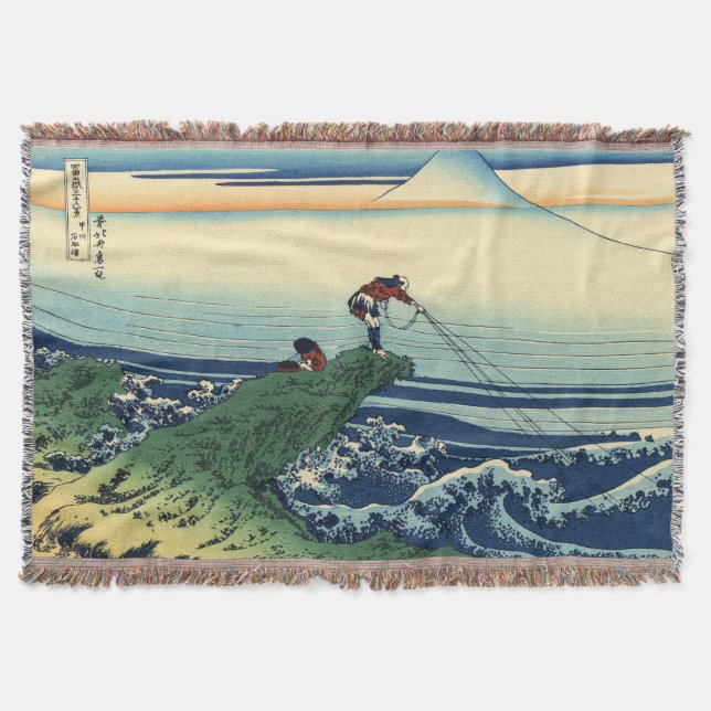 Cobertor Hokusai - Kajikazawa na província de Kai de Belas  (Frente)