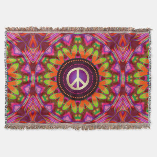 Cobertor Homely Hippie Peace & Love