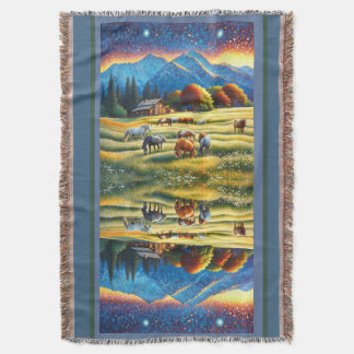 Cobertor Horse on Farm Wildflower Meadow