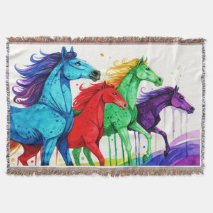 COBERTOR HORSES ART