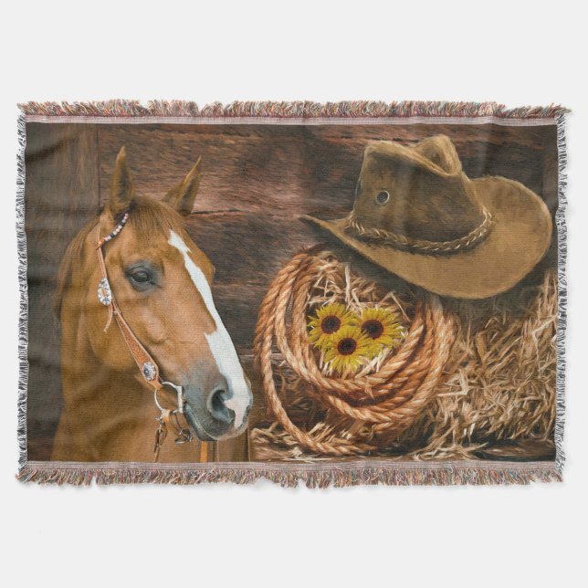 Cobertor Horto Ocidental Hat Lasso Sunflower (Frente)